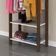 Closet de Quarto com 3 Prateleiras Guarda Roupas Branco Nogal Armário AZ1029 Tecnomobili