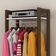 Closet de Quarto com 3 Prateleiras Guarda Roupas Branco Nogal Armário AZ1029 Tecnomobili
