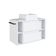 Gabinete de Banheiro Suspenso 80cm com Cuba Branco 4 Nichos 1 Toalheiro 2 Gavetas