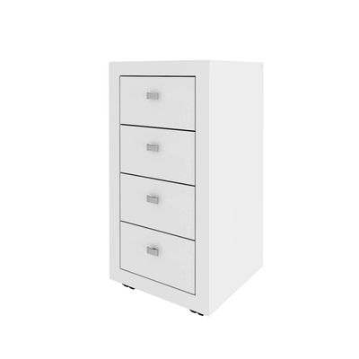 Gaveteiro 4 Gavetas Escritório Home Office ME4133 Branco Tecnomobili