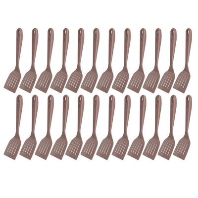 Kit 24 Espátulas Culinárias Retas Nylon Restaurante Lanchonete Kitch Crippa Amêndoa