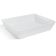 Kit 2 Travessas Retangular Branca 3,5L Profissional Servir Buffet Melamina Haus Concept Saladas Massas