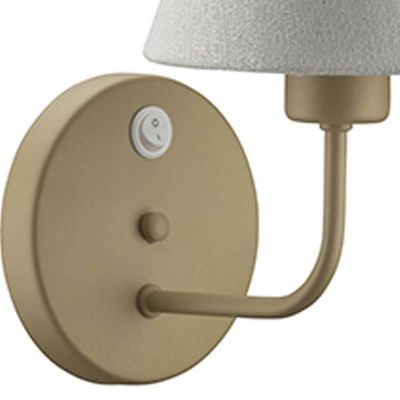 Kit 6 Arandelas de Parede Internas Alumínio Dourado com Interruptor Luminárias para Quartos Salas Cabeceiras