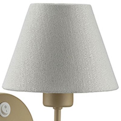 Kit 6 Arandelas de Parede Internas Alumínio Dourado com Interruptor Luminárias para Quartos Salas Cabeceiras