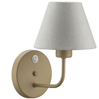 Kit 6 Arandelas de Parede Internas Alumínio Dourado com Interruptor Luminárias para Quartos Salas Cabeceiras