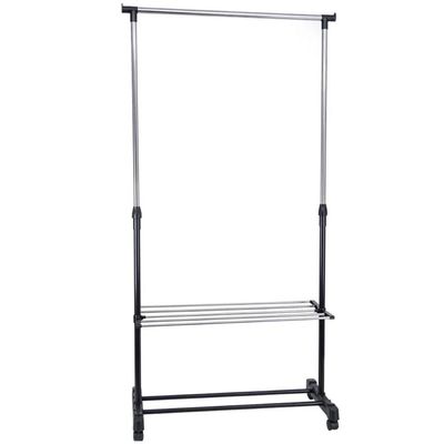 Arara Sapateira Regulável 80 a 155cm Ordene Expositor Calçados Closet Rodinhas My Closet