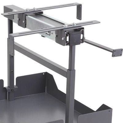 Coluna Baixa Masutti 2 Bandejas 33x48x61cm Cinza Corrediça Deslizante Móvel