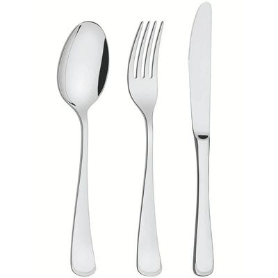 Faqueiro Tramontina Mônaco Inox 42 peças Facas de Mesa 6mm Estojo de Madeira