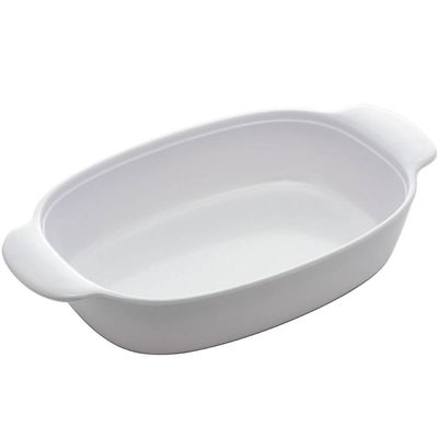 2 Travessas Melamina Branca com Alças 31,5cm Milão Lyor para Servir Guarnições Arroz