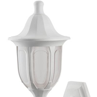 2 Arandelas Externas Modenas Brancas de Parede Clássicas 38cm Casas Jardim Dital