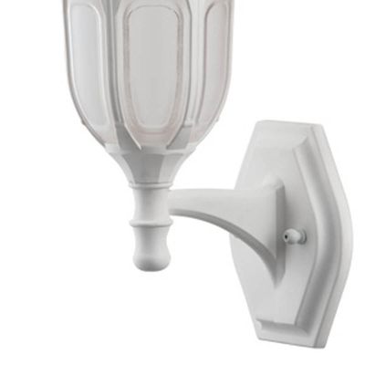 2 Arandelas Externas Modenas Brancas de Parede Clássicas 38cm Casas Jardim Dital