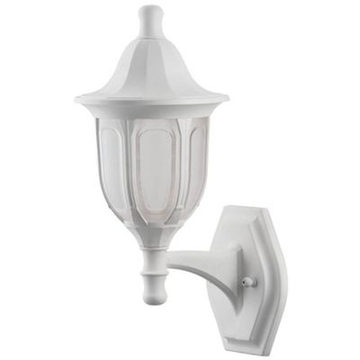 2 Arandelas Externas Modenas Brancas de Parede Clássicas 38cm Casas Jardim Dital