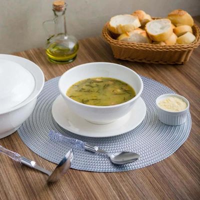 50 Bowls de Porcelana Branca Restaurante Hotel Bar Cumbucas 540ml Lyor Clean