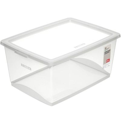 3 Caixas Plásticas Organizadoras 60L com Tampa My Closet Ordene Multiuso