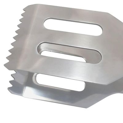 Kit 3 Pegadores de Churrasco Carne Legumes 40cm Inox Cabo Longo Madeira Brinox