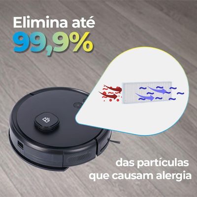 Filtro Hepa Para Smart Robô Aspirador Laser PRA8000 E Autolimpante PRA2000