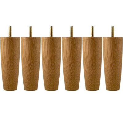 Kit 6 Pés Para Cama Solteiro 12cm Pe De Cama Box Em Madeira