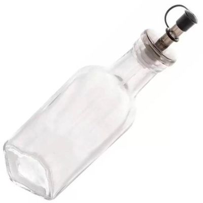 Kit 2 Garrafas para Azeite ou Vinagre de Vidro 200ml com Dosador Lyor Temperar Saladas