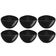 6 Cremeiras Triangulares 250ml Sobremesa Açaí Sorvete Preto Tigela Plástico Coza
