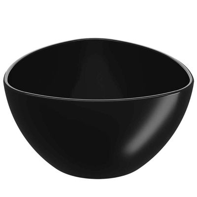 6 Cremeiras Triangulares 250ml Sobremesa Açaí Sorvete Preto Tigela Plástico Coza