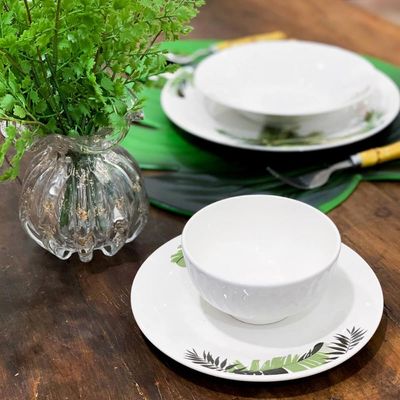 Bowl de Porcelana Ballon Branco Lyor 270ml Cumbuquinha Pequena para Açaí Sobremesas