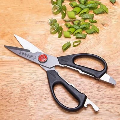 Kit 2 Tesouras de Cozinha 21,5cm Inox Desmontável Multiuso Culinária Preta Mundial