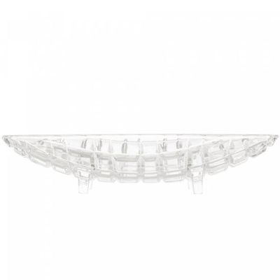Centro de Mesa Cristal Deli Lyor 26x14x5,5cm Fruteira Decorativo Sala Jantar