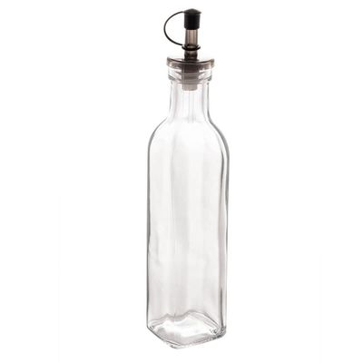 Kit 12 Garrafas de Vidro 270ml Azeite Vinagre com Bico Dosador e Tampa Lyor