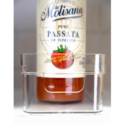 Organizador De Armário Gaveta Geladeira 30x10x7cm Caixa Organizadora Retangular Clear OU