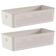Kit 2 Cestos Organizadores 34x15x9cm Flow Bege Caixa 4,5L Lavanderia Banheiro