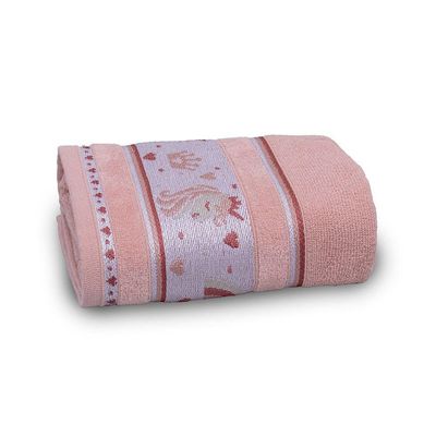 Jogo De Toalha De Banho Infantil 2 Peças Soft Kids Com Lavabo Appel Rosê Misty - Unicórnio