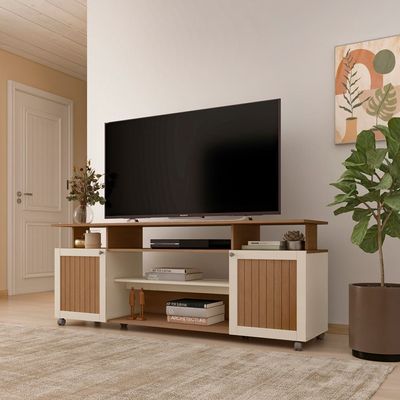Rack Ipanema para TVs de até 75 Artely Cinamomo/Off White
