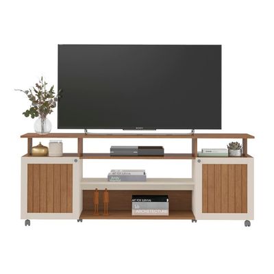 Rack Ipanema para TVs de até 75 Artely Cinamomo/Off White