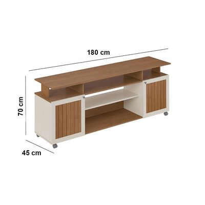 Rack Ipanema para TVs de até 75 Artely Cinamomo/Off White