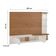 Painel Suspenso Artely Toronto com 2 Portas, 2 Prateleiras de Vidro Cinamomo/Off White