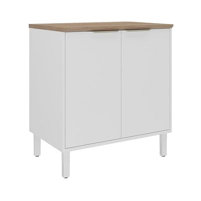 Balcão Duplo Itatiaia Renova com 2 Portas, 1 Prateleira e 80cm de largura  Branco Neve Branco Neve
