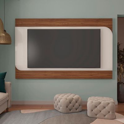 Painel Suspenso Artely Elegance com 220cm de Largura Cedro com Off White