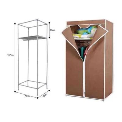 Guarda Roupa Com Ziper Cabideiro Portatil Multiuso Praia Rosa
