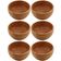 6 Bowl de Bambu Lyor Verona Molheiras 50ml Servir Molhos Caldas Maionese