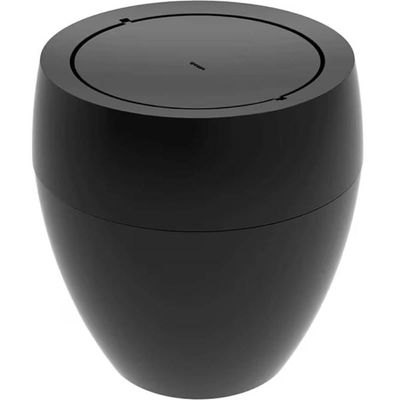 Kit Pia Cozinha Lixeira 9L Grade Protetora Porta Detergente Plástico Preto 3pçs Crippa Smart S