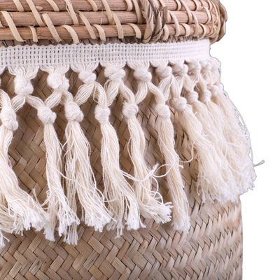 Cesto Decorativo Redondo com Alça Cazza Maré 38x29cm