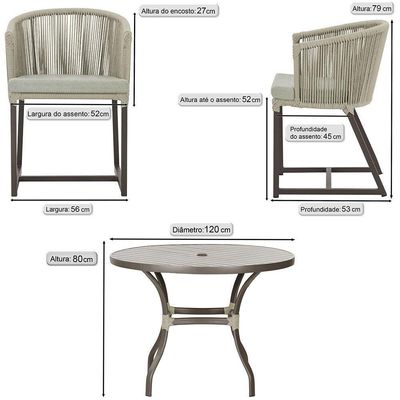 Mesa Com 6 Cadeiras Jantar Noronha Marrom E3 Trama Original Rami