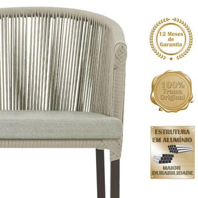 Mesa Com 6 Cadeiras Jantar Noronha Marrom E3 Trama Original Rami