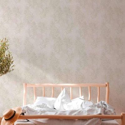 Papel De Parede Antigua Folhagem Bege 389194ag