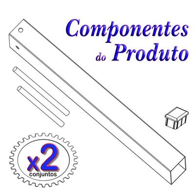 2 Suportes Pia Chumbar Bancada Mesa 40 Cm - Branco