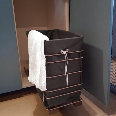 Tulha Masutti Aramada Deslizante Para Roupa Suja Saco Escuro Lavanderia Banheiro