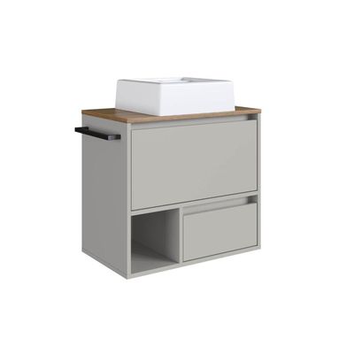 Gabinete Suspenso 60cm Arenas Cuba Nicho Toalheiro e Gaveta BH8050MACUBA
