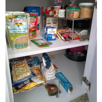Organizador De Armário Aramado de Cozinha Componível Médio