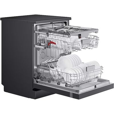 Lava-louças Samsung Black Inox com 14 Serviços, Limpeza Silenciosa e Display LED Preto / 220V