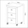 Gaveteiro Escritório 38,5x37,5x60,5cm 3 Gavetas Rodízio Multiuso Home Office Cômoda ME4108 Amêndoa Tecnomobili